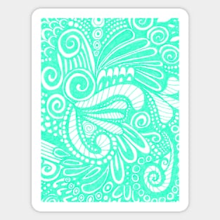 Cyan Party Sticker